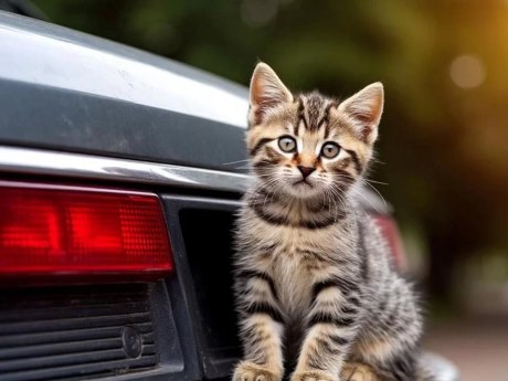 Котенок проехал 1300 км в бампере и обрел новый дом в Джорджии